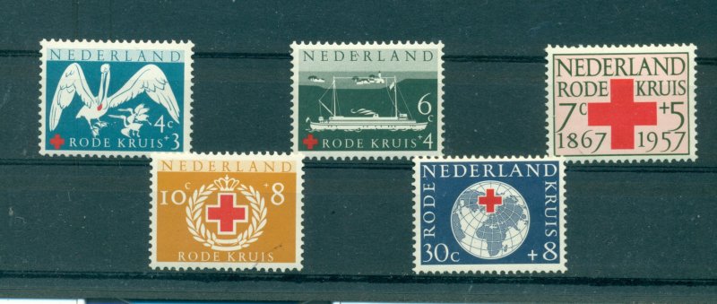 Netherlands - Sc# B311-5. 1957 90th Ann Dutch Red Cross. MNH $5.00.