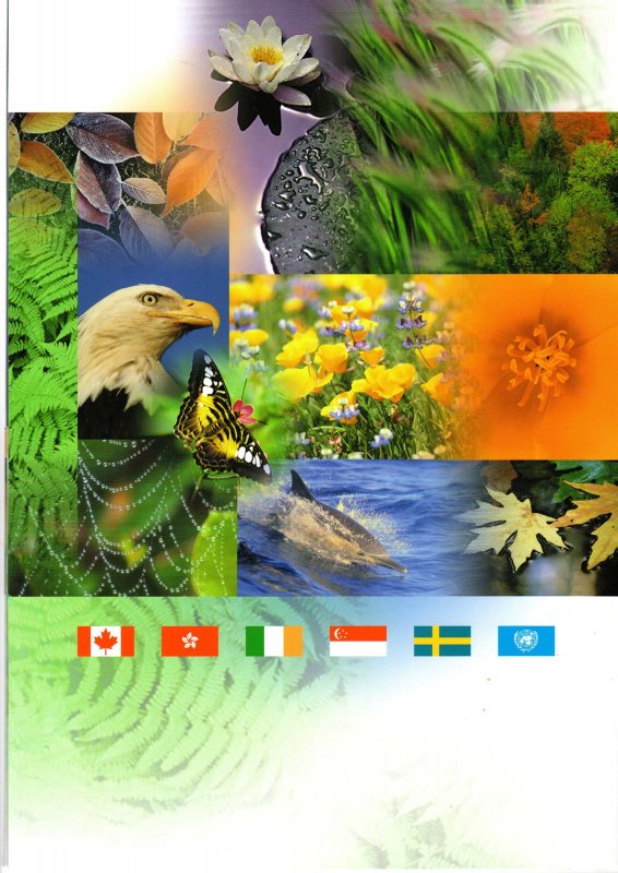 Nature's Collection Living Earth 2 Stamps Canada, Hong Kong, Ireland, Singapore