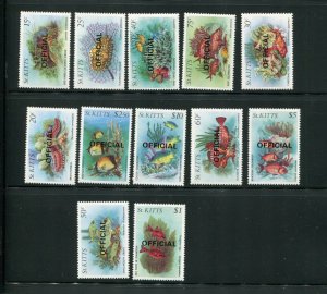 St Kitts #O29-40 MNH  - Make Me A Reasonable Offer