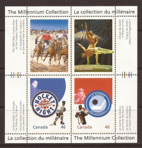 1999-2000 Canada - Sc 1818-34 - MNH VF - 17 dif Panes - Millennium Issues