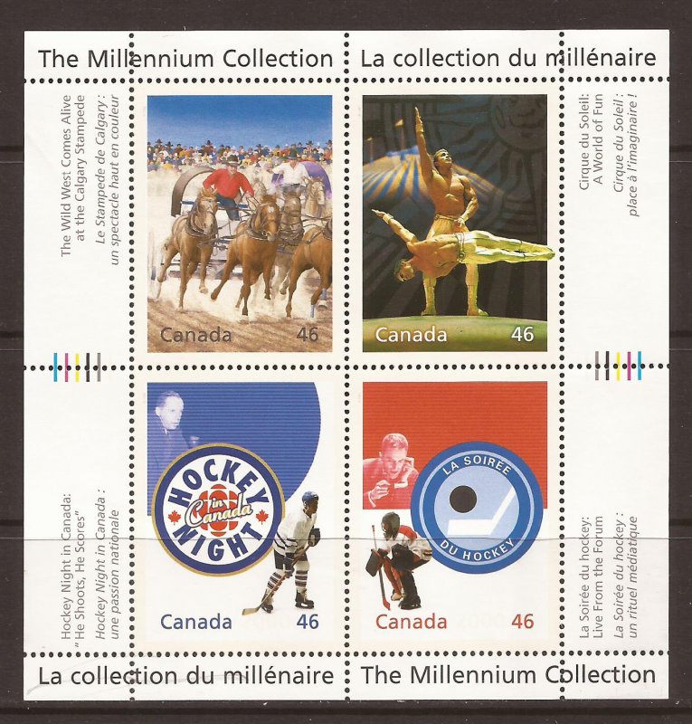 1999-2000 Canada - Sc 1818-34 - MNH VF - 17 dif Panes - Millennium Issues