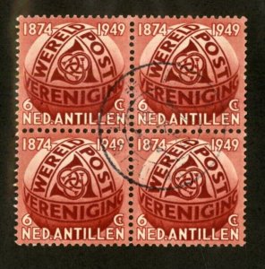 Netherlands Antilles Stamps # 206 XF USED Block