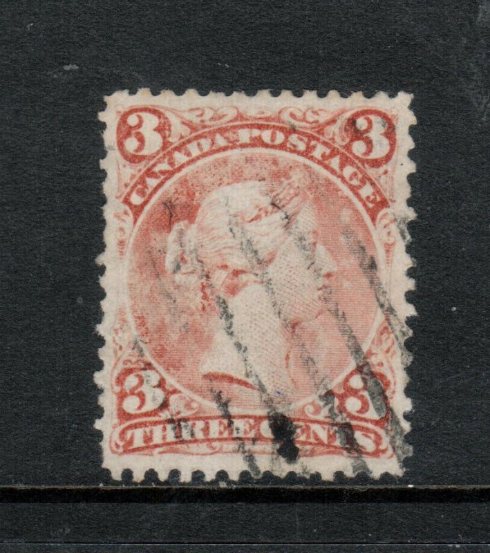 Canada #33 Very Fine Used On Laid Paper - Few Short Perfs & Abrasions On Front
