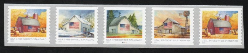 SC# 5684-87 - (10c) - Flags on Barns - MNH - Plate Number Coil/5 - P11111
