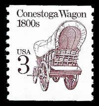 PCBstamps   US #2252a 3c Conestoga Wagon, coil, (shiny), MNH, (4)