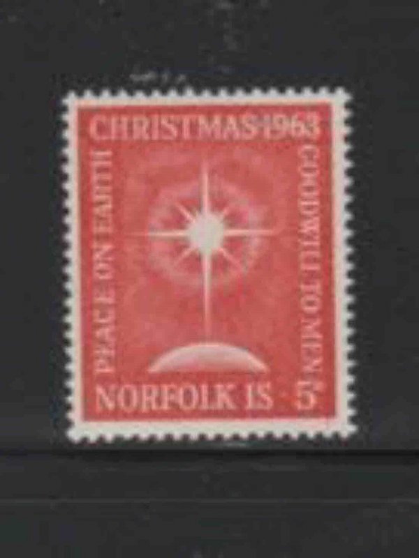 NORFOLK ISLAND #65 1963 CHRISTMAS MINT VF NH O.G