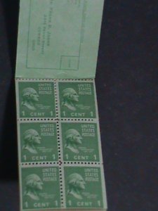 UNITED STATES STAMP:1938-SC# 804- GEORGE WASHINGTON VERY OLD BOOKLET OF 24