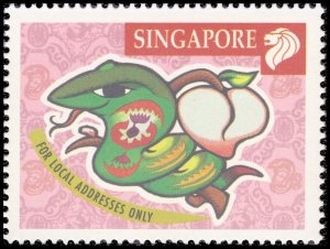 Singapore 2001 Sc 964-965 Holiday Chinese New Year Snake CV $3