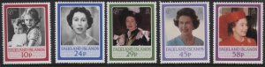 Falkland Islands 441-445 (mnh set of 5) Queen Eliz. II 60th birthday (1986)