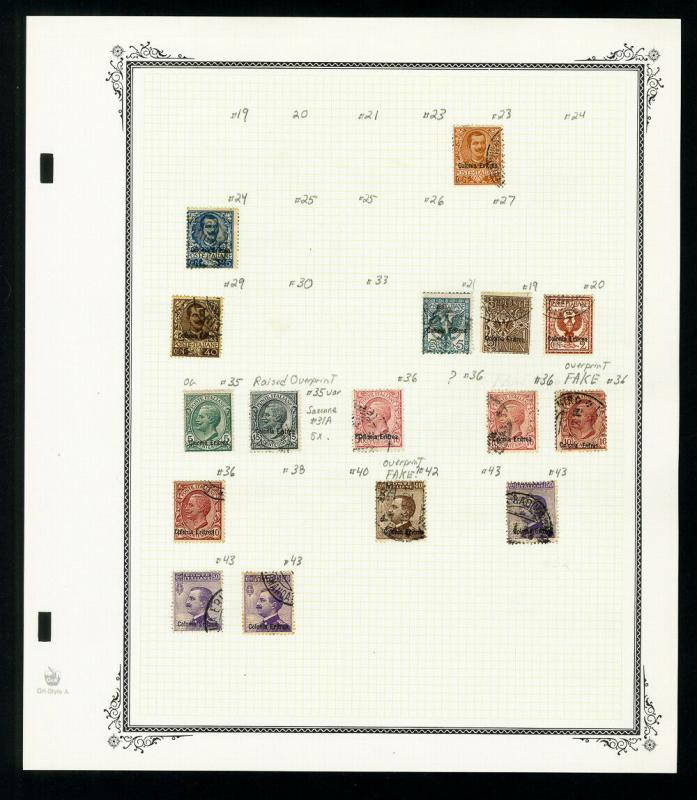 Eritrea Early Stamp Collection