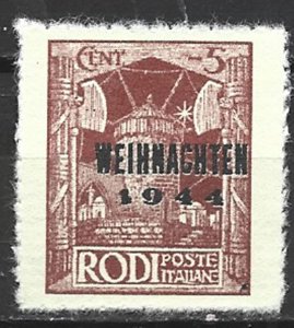 COLLECTION LOT 15192 GERMANY OCCUPATION IN RHODES MI#I UNG 1944 CV+$300