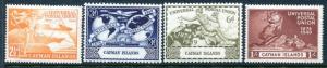 Cayman Island 118-121, MNH, UPU-75 1949 Plane Ship Hemisphere Globe. 