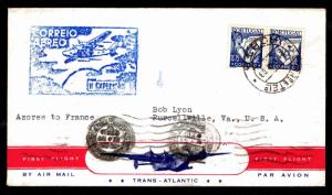 1939 FAM 18-2 FIRST FLIGHT HORTA TO MARSEILLES - PORTUGAL #516 FRANKING (E#4570)