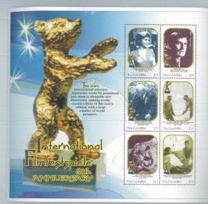 GOLDEN BEAR International Film Festival Commemorative Sheet of 6 - Gambia E77