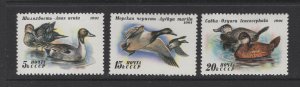 Russia #6009-11 (1991 Ducks set) VFMNH CV 1.05