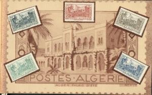 ALGERIA 1947 PARIS U.P.U. PRESENTATION BOOK,  w/14 pages of stamps