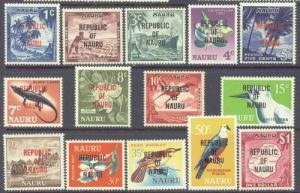 NAURU  72-85 MNH 1968 REPUBLIC PICTORIAL DEFINS. CV $10.65