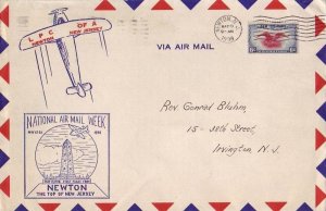 U.S.: Sc #C23, National Air Mail Week, First Flight From Newton, NJ, 1938 (1713)