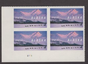 Scott 4374 - Alaska Statehood. Plate Number Block Of 4. MNH. OG.  #02 4374pb4