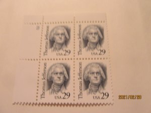 SCOTT 2185 29 CENT THOMAS JEFFERSON 1986