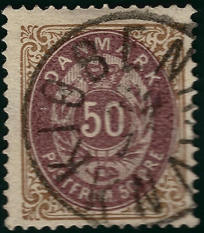 Denmark 1875 Scott #33 Facit 36c F-VF Cat $35...Great cancel!