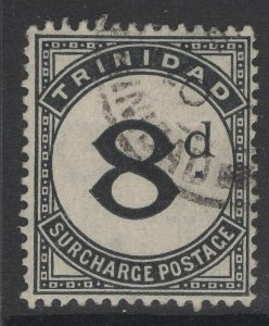 TRINIDAD SGD16 1905 8d SLATE-BLACK POSTAGE DUE FINE USED