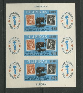 STAMP STATION PERTH Philippines #C110 Espamer '77 Souvenir Sheet MNH CV$10.00