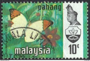 MALAYSIA PAHANG 1971 10c Multicoloured, Butterflies SG108 Used