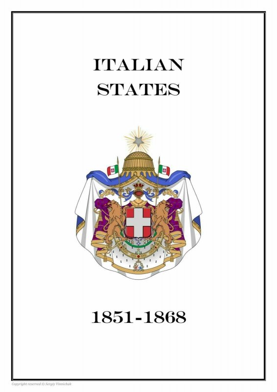 Italia Italian States 1851-1868 PDF (DIGITAL) STAMP ALBUM PAGES