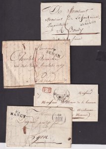 FRANCE PRE-STAMP MAIL: Useful collection of early entires - 34114