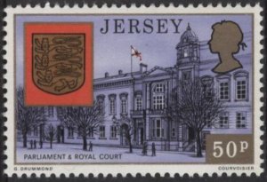 Great Britain: Jersey 153 (mnh) 50p Parliament & Royal Court (1976)