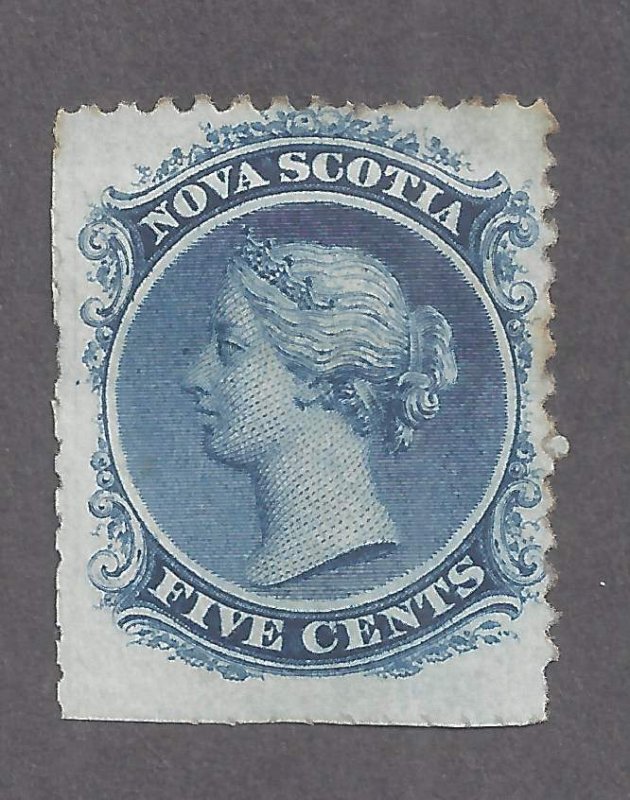 CANADA NOVA SCOTIA SCOTT #10 5c BLUE QUEEN VICTORIA MINT UN BS22942 