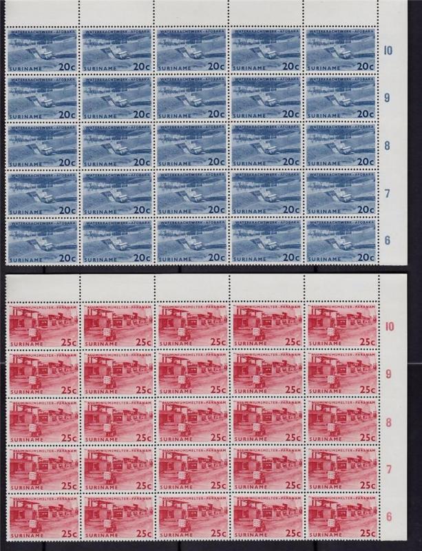 Suriname 1965 MNH Large Lot Blocks Brokopondo International 545+Stamps#C897