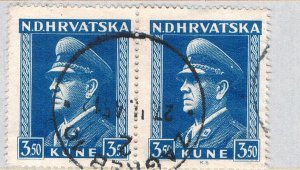 Croatia 68 Used Ante Pavelich H Pair 1943 (BP81508)