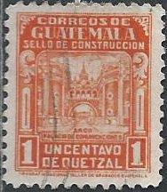 Guatemala RA22 (used) 1c Communications Bldg Arch, org (1945)