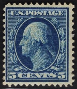 US #335 5c Blue Washington MINT HINGED SCV $45.00