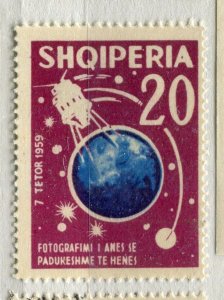 ALBANIA; 1964 early Exploring Space issue fine Mint hinged 20L. value