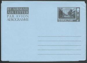 GIBRALTAR QE 4d View aerogramme fine unused.................................5696