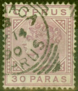 Cyprus 1882 30pa Pale Mauve SG17 Fine Used