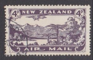 NEW ZEALAND 1931 4d airmail fine used - ACS cat NZ$30.......................M440 