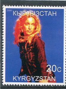 Kyrgyzstan 2000 MADONNA American Singer 1 value Perforated Mint (NH)