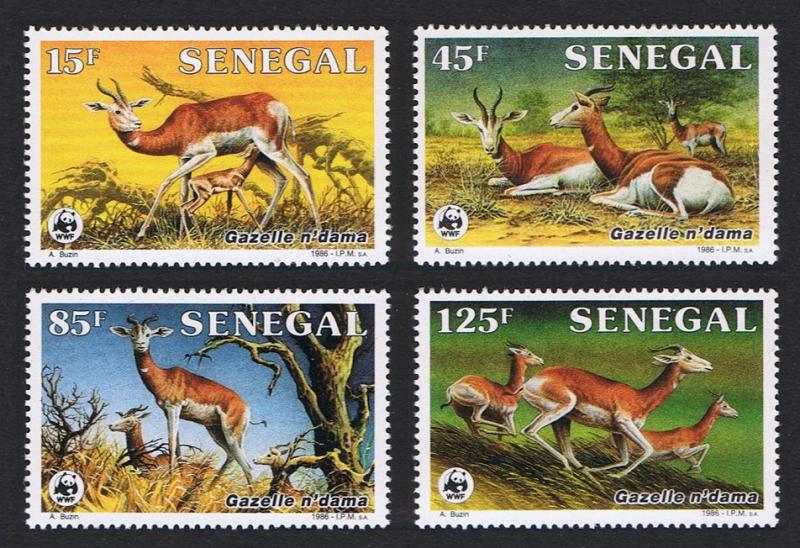 Senegal WWF Dama Gazelle 4v SG#848-851 SC#677-680 MI#875-878