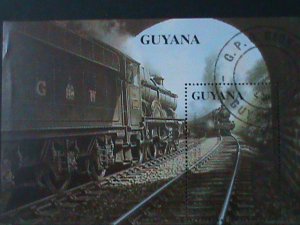 ​GUYANA-CLASSIC TRAIN  CTO S/S VF LAST ONE NH WITH FIRST DAY OF ISSUED