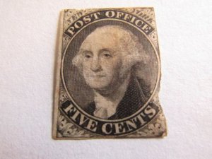 US STAMPS Scott # 9X1 IMPERF PROVISIONAL 1845 USED, APS Certificate,