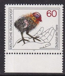 Germany  #1355  MNH  1981  wildlife protection . baby coot