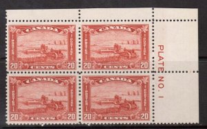 Canada #175 VF/NH Plate #1 UL Block