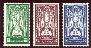 Ireland 1937 KGVI High Values set complete superb MNH. SG 102-104. Sc 96-98.