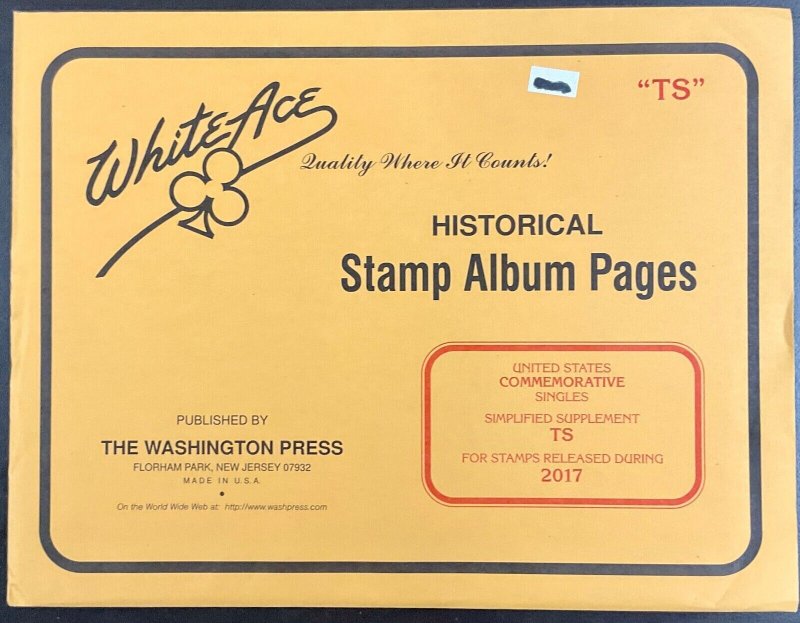 White Ace Historical Stamp Album Pages US Comm Simplified Supplement TS 2017 NEW