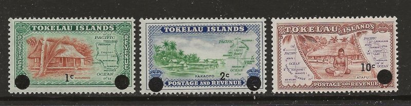 Tokelau Islands Scott catalog # 9-11 Unused Hinged