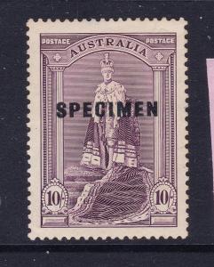 Australia a KGVI 10/- robe with Specimen overprint